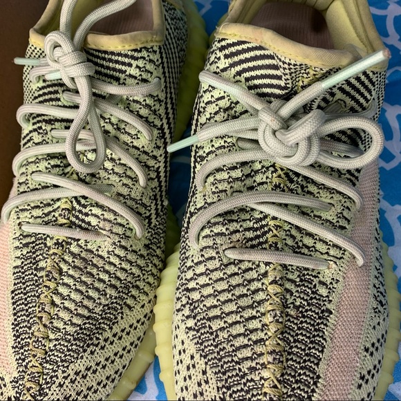 Yeezy boost 350 v2 Men’s size 9 Yeezreel Glow green Adidas bright sneakers Kanye main image 7